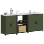 Conjunto de Almacenamiento para Cocina 3 pcs Verde Oliva