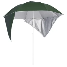Beach umbrella with green side walls 215 cm by vidaXL, Umbrellas - Ref: Foro24-318838, Price: 34,75 €, Discount: %