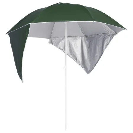 Beach umbrella with green side walls 215 cm by vidaXL, Umbrellas - Ref: Foro24-318838, Price: 34,75 €, Discount: %
