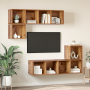 Conjunto de mueble de TV 4 pcs Madera antigua
