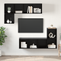 Conjunto de mueble de TV 4 pcs Roble negro 37 x 37 x 142.5 cm