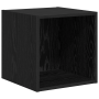 Conjunto de mueble de TV 4 pcs Roble negro 37 x 37 x 142.5 cm