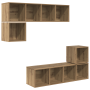 Conjunto de mueble de TV 4 pcs Roble artisan 37 x 37 x 142.5 cm