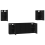 Conjunto de mueble de TV 7 pcs Roble negro 30.5 x 30 x 60 cm