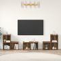 Juego de muebles de TV 6 pcs Madera Vieja Madera contrachapada