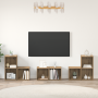 Juego de muebles de TV con estante con almacenamiento 6 pcs