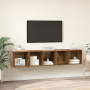 Juego de muebles de TV 2 pcs Madera antigua 37 x 37 x 142.5 cm