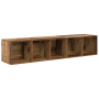 Juego de muebles de TV 2 pcs Madera antigua 37 x 37 x 142.5 cm