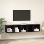 Juego de muebles de TV 2 pcs Roble negro 37 x 37 x 142.5 cm