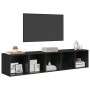 Juego de muebles de TV 2 pcs Roble negro 37 x 37 x 142.5 cm