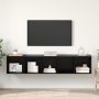 Juego de muebles de TV 2 pcs Roble negro 37 x 37 x 142.5 cm