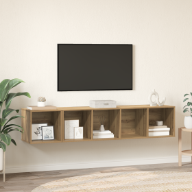 Juego de muebles de TV 2 pcs Roble artisan 37 x 37 x 142.5 cm