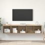 Juego de muebles de TV 2 pcs Roble artisan 37 x 37 x 142.5 cm