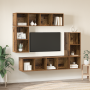 Conjunto de mueble de TV 4 pcs Madera antigua