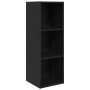 Conjunto de mueble de TV 4 pcs Roble negro Madera contrachapada