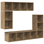 Conjunto de mueble de TV con almacenamiento 4 pcs Roble artisan