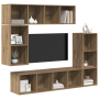 Conjunto de mueble de TV con almacenamiento 4 pcs Roble artisan