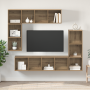 Conjunto de mueble de TV con almacenamiento 4 pcs Roble artisan