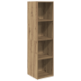 Conjunto de mueble de TV con almacenamiento 4 pcs Roble artisan