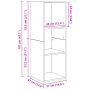Conjunto de mueble de TV con almacenamiento 4 pcs Roble artisan