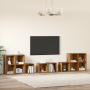 Juego de muebles de TV 8 pcs Madera Vieja Madera contrachapada
