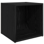 Juego de muebles de TV 8 pcs Roble Negro Madera contrachapada