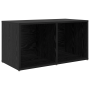 Juego de muebles de TV 8 pcs Roble Negro Madera contrachapada