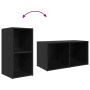 Juego de muebles de TV 8 pcs Roble Negro Madera contrachapada
