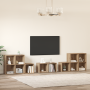Juego de muebles de TV con estante con almacenamiento 8 pcs