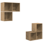 Juego de muebles de TV 4 pcs Roble artisan 37 x 37 x 72 cm