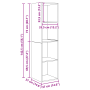 Conjunto de mueble de TV 4 pcs Roble negro 37 x 37 x 142.5 cm