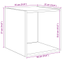 Conjunto de mueble de TV 4 pcs Roble negro 37 x 37 x 142.5 cm