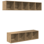 Conjunto de mueble de TV 4 pcs Roble artisan 37 x 37 x 142.5 cm
