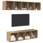 Conjunto de mueble de TV 4 pcs Roble artisan 37 x 37 x 142.5 cm