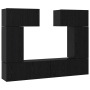 Conjunto de mueble de TV 6 pcs Roble negro 80 x 30 x 30 cm