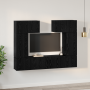 Conjunto de mueble de TV 6 pcs Roble negro 80 x 30 x 30 cm