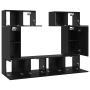Conjunto de mueble de TV 6 pcs Roble negro 80 x 30 x 30 cm