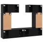 Conjunto de mueble de TV 6 pcs Roble negro 80 x 30 x 30 cm