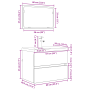 Juego de muebles de baño 3 pcs Roble artisan 60 x 38.5 x 45 cm