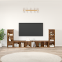 Gabinete de TV 4 pcs Madera envejecida 37 x 35 x 107.5 cm