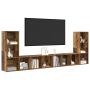 Gabinete de TV 4 pcs Madera envejecida 37 x 35 x 107.5 cm