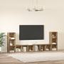 Gabinete de TV 4 pcs Roble artesanal 37 x 35 x 107.5 cm