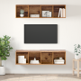 Conjunto de mueble de TV 2 pcs Madera antigua