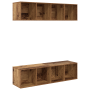Conjunto de mueble de TV 2 pcs Madera antigua