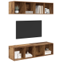 Conjunto de mueble de TV 2 pcs Madera antigua