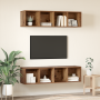 Conjunto de mueble de TV 2 pcs Madera antigua