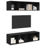 Conjunto de mueble de TV 2 pcs Roble negro 37 x 37 x 142.5 cm