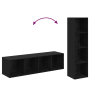 Conjunto de mueble de TV 2 pcs Roble negro 37 x 37 x 142.5 cm