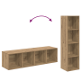 Conjunto de mueble de TV 2 pcs Roble artisan 37 x 37 x 142.5 cm