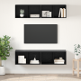 Mueble de TV de Pared 4 pcs Roble negro 37 x 37 x 72 cm
